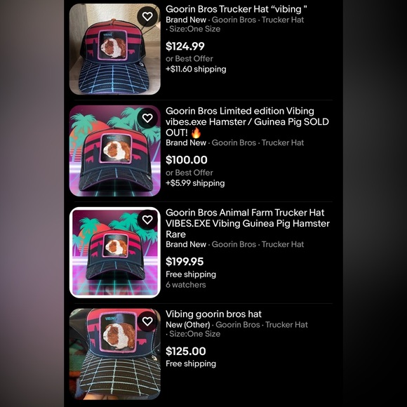 NIB Limited Edition Goorin Bros “Vibing” Guinea Pig Trucker Hat - Picture 7 of 7